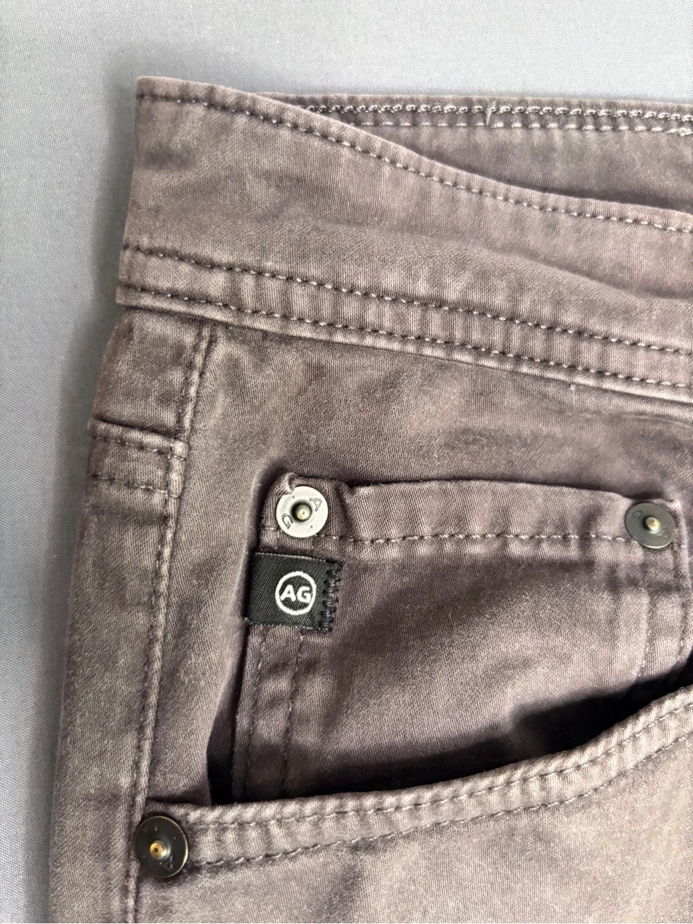 AG Adriano Goldschmied Everett Slim Straight Brown Jeans Men's 32x34 Stretch